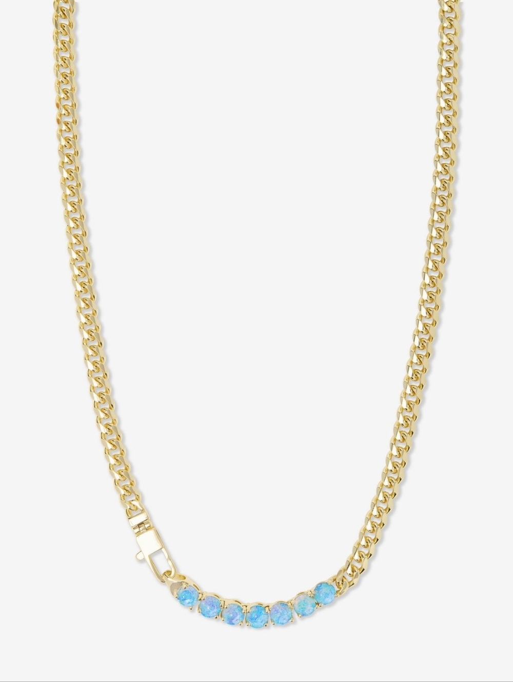 Melinda Maria Julian Loves Opals 5mm Chain Necklace 18" Gold New ✨️FIRM